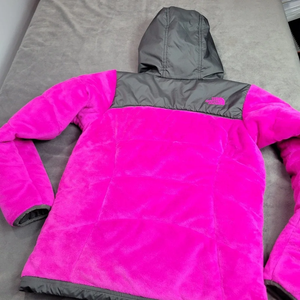 The North Face Girls Reversible‎ Mossbud Swirl Jacket Pink Grey M 10/12 CSC9